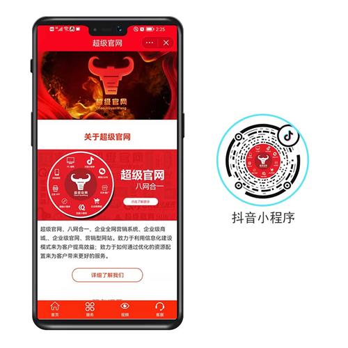 超级官网抖音小程序，抖音智能小程序超级官网 抖音智能小程序网站申请设计制作