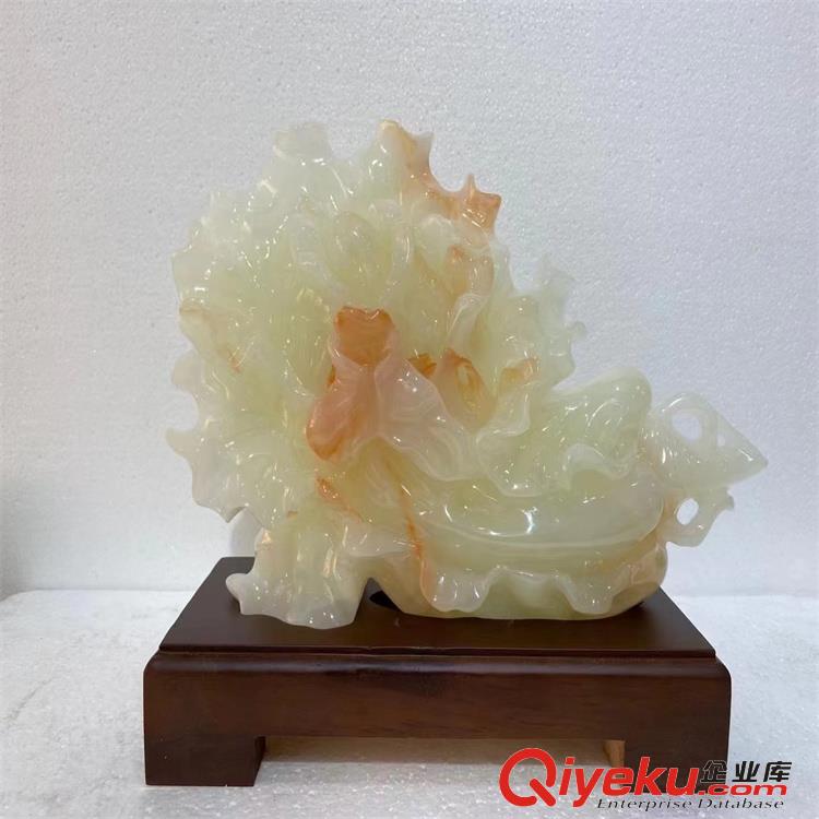 批發(fā)玉雕禮品擺件 企業(yè)喬遷白菜玉石禮品
