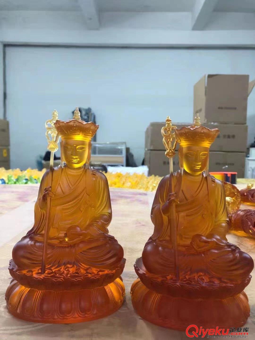 地藏王菩薩水晶琉璃佛像供奉佛堂客廳擺件定制開模