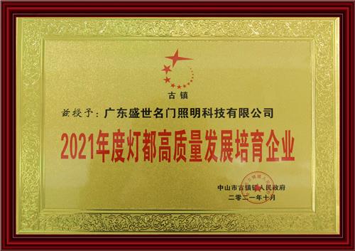 2021年度灯都高质量发展培育企业