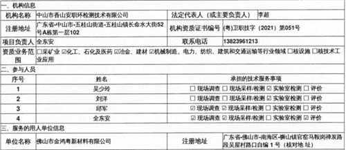佛山市金鸿粤新材料有限公司定期检测报告
