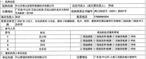 中山普瑞科精密压铸有限公司定期检测报告