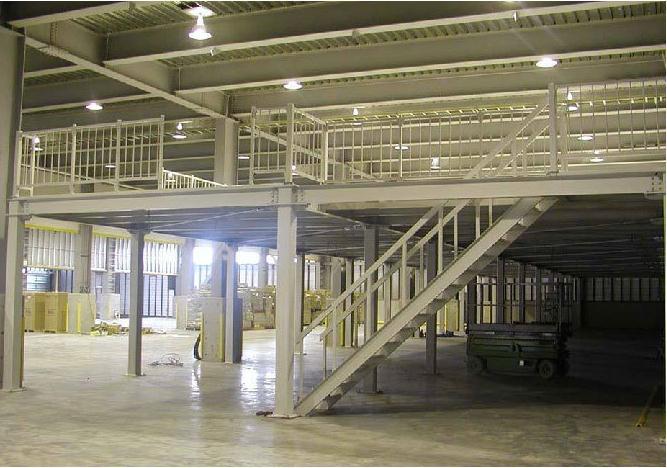  Attic platform attic platform shelf two floors factory warehouse storage goods shelf heavy high-level load-bearing assembly shelf customization