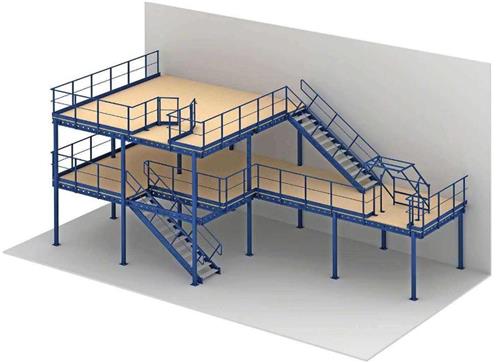 Attic platform shelf plus two-story indoor heavy steel structure attic type removable two-story platform shelf