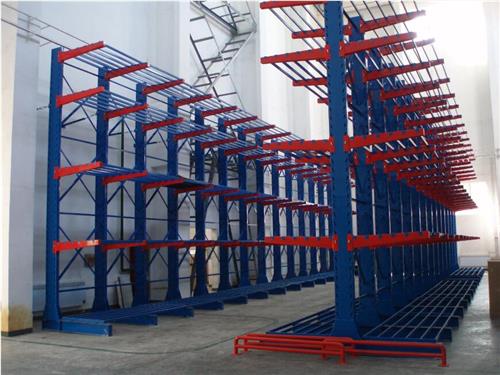 Cantilever shelf heavy storage warehouse hardware steel pipe plate aluminum cantilever shelf single and double side arm shelf