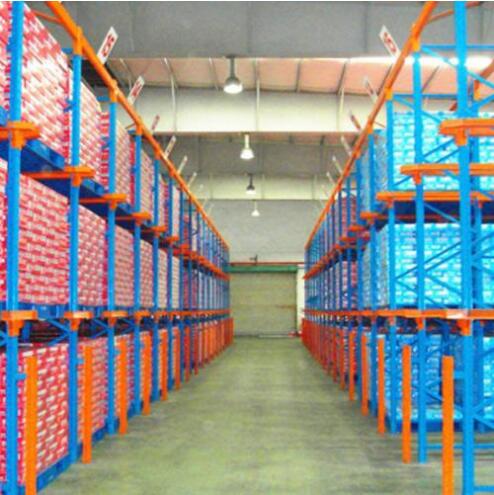  Storage through shelf corridor drive in shelf heavy pallet shelf factory warehouse workshop can be customized