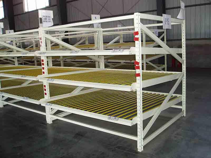  Customized workshop mobile shelf heavy roller sliding shelf gravity sliding shelf