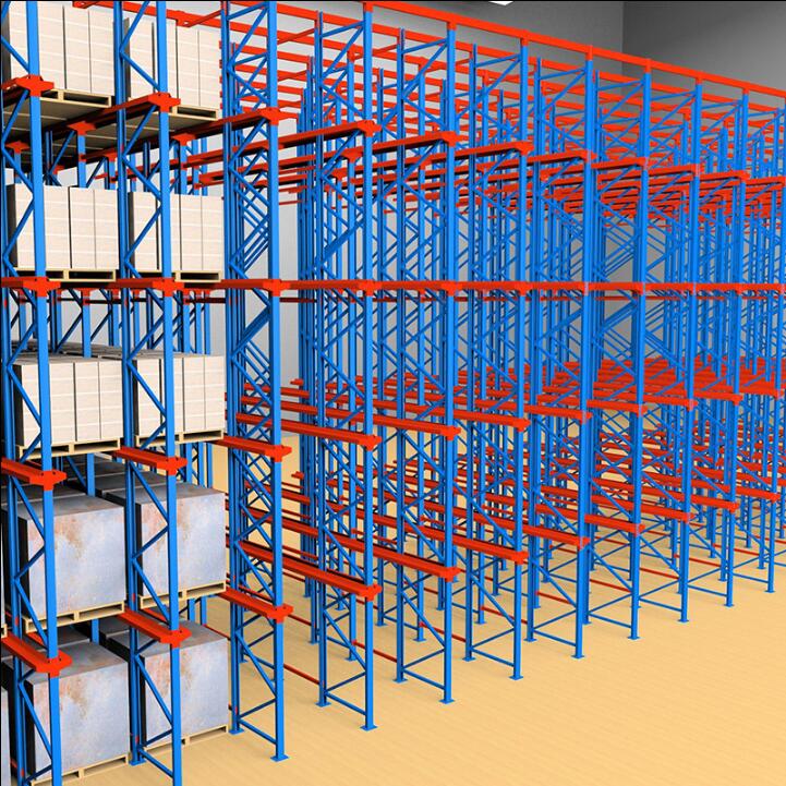  Manufacturer's medium and heavy-duty laminated e-commerce warehouse shelf, beam type through three-dimensional warehouse shelf