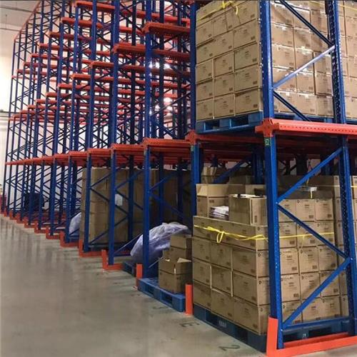 Intelligent three-dimensional warehouse intensive storage cold storage shuttle through shelf intensive warehouse corridor shelf