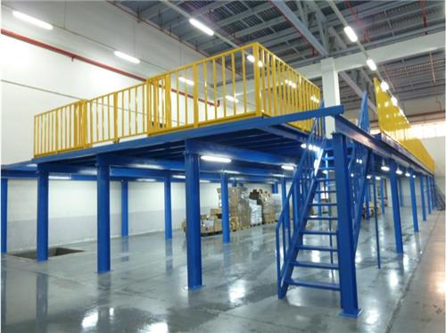 Warehouse card shelf bearing heavy loft platform cantilever thickened multilayer storage beam bracket floor shelf
