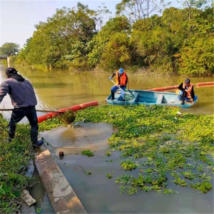 河道水库进水口闸口设置弧形拦污浮筒