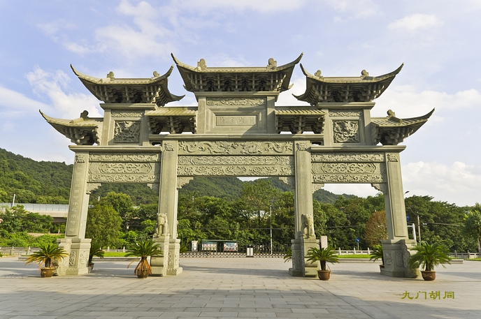 惠安海亨石业   大型石雕牌坊 园林公园仿古石牌坊 寺庙古建花岗岩石牌楼