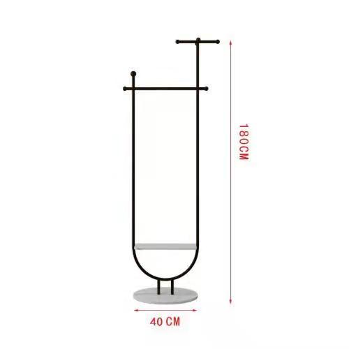 衣帽架简约现代大理石挂衣架落地卧室创意轻奢服装店置物衣服架子