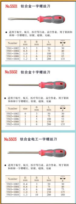 钛合金无磁一字十字螺丝刀 电工螺丝刀 套筒头及棘轮扳手