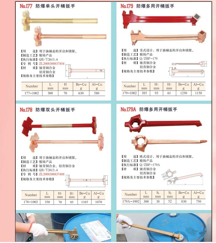 河北防爆工具 防爆噸桶蓋開桶器 單頭 雙頭 多用開桶扳手