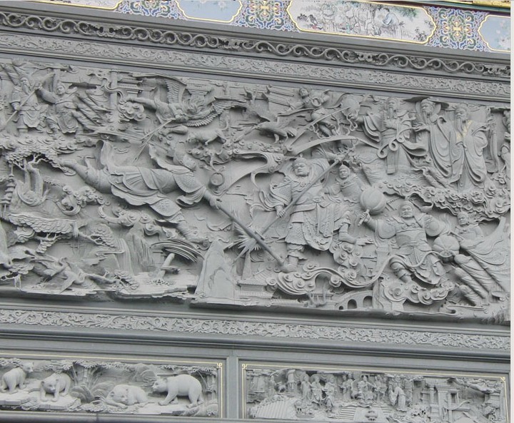 杰源石刻供應寺廟宗祠墻面浮雕 青石鏤空浮雕定制 原始圖片3