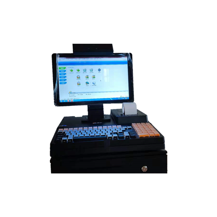 供應(yīng)Shopservice鍵盤收銀機(jī)POS156含錢箱+顧顯+內(nèi)置58小票機(jī)