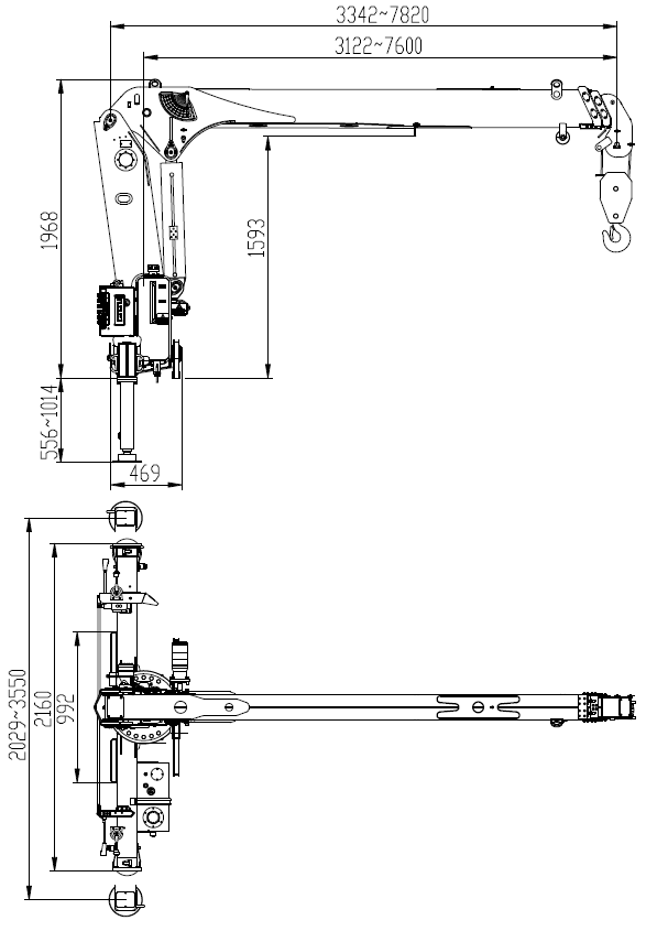 青島重汽豪沃3.3米隨車吊輕卡