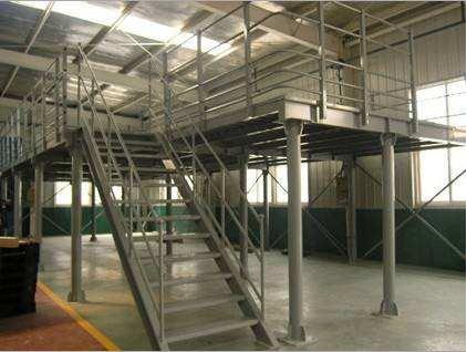 Attic warehouse platform workshop heavy steel structure compartment warehouse detachable assembly shelf building platform