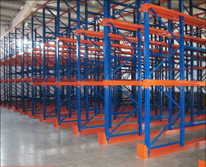 Heavy warehouse storage shelf beam type through type drive in type shelf three-dimensional gravity type shelf