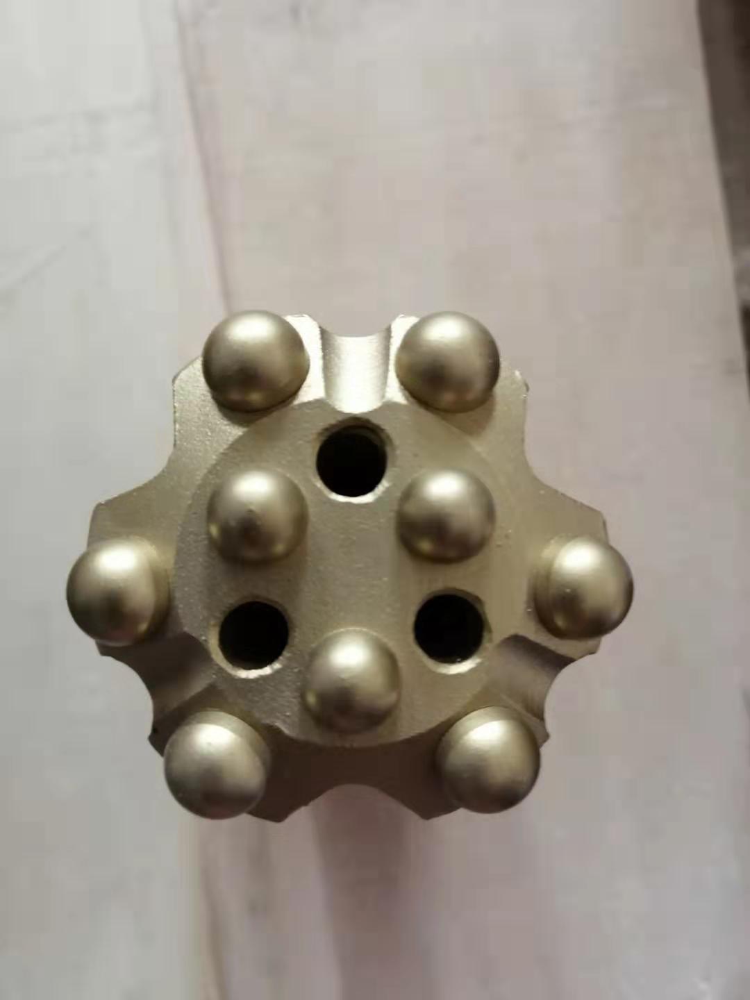 鑿巖機釬頭9齒45mm直徑Ｒ32螺紋連接柱齒釬頭