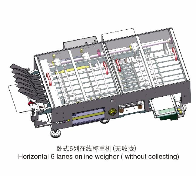 臥式6列在線稱重機（無收攏）
