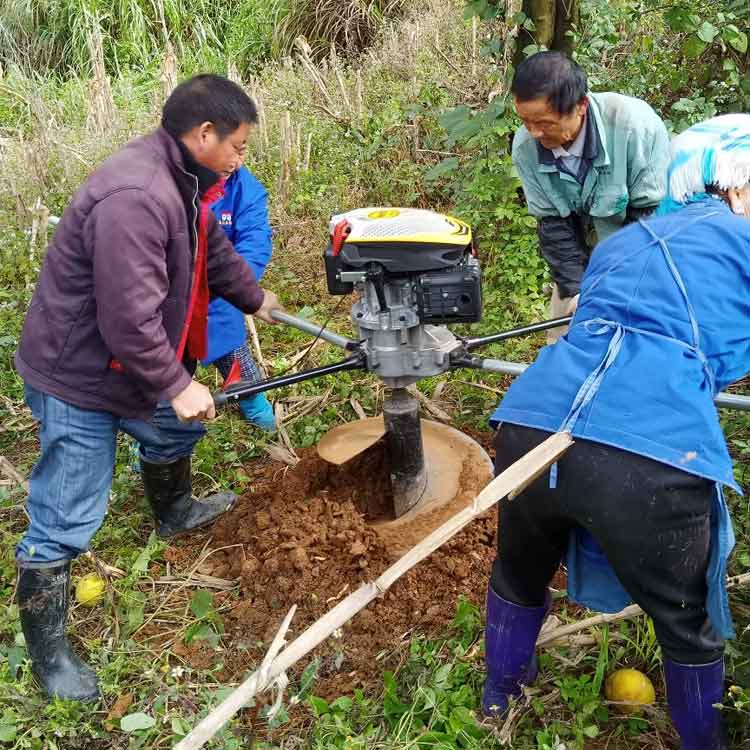 小型螺旋挖土机大功率植树钻坑机汽油挖坑机钻头