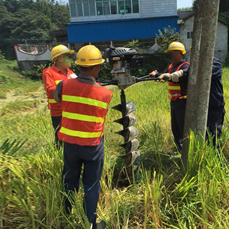 小型螺旋挖土机大功率植树钻坑机汽油挖坑机钻头