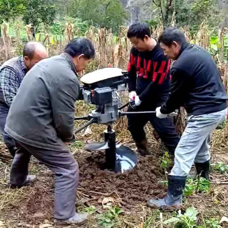 地鉆打孔機大功率栽樹工程打洞機合金鉆頭