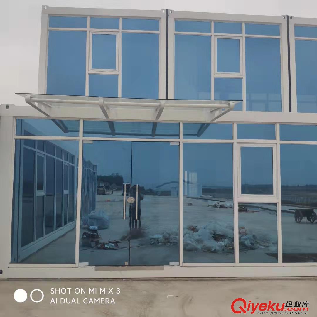 供應(yīng)蒼南活動(dòng)板房搭建 灰色磚紋彩鋼房 防火集裝箱房租售原始圖片2