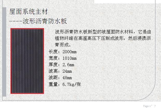 波形瀝青防水板，陶感三維波形瀝青瓦，彩色波形瀝青瓦