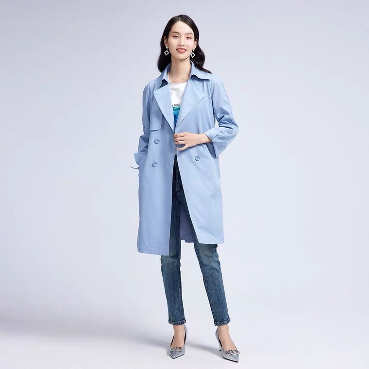 歐萘&香兒國際組合風(fēng)衣 (經(jīng))典色系女裝 版型簡潔利落包容度高不挑身型氣質(zhì)通勤原始圖片3