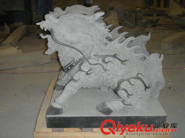 惠安海亨石業花崗巖1.8米石麒麟青石門口成對麒麟石獅子 石雕麒麟擺件