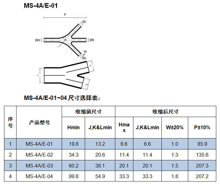 多分叉熱縮模塑套/電纜分叉套/三分叉套/四分叉套/電纜異形套