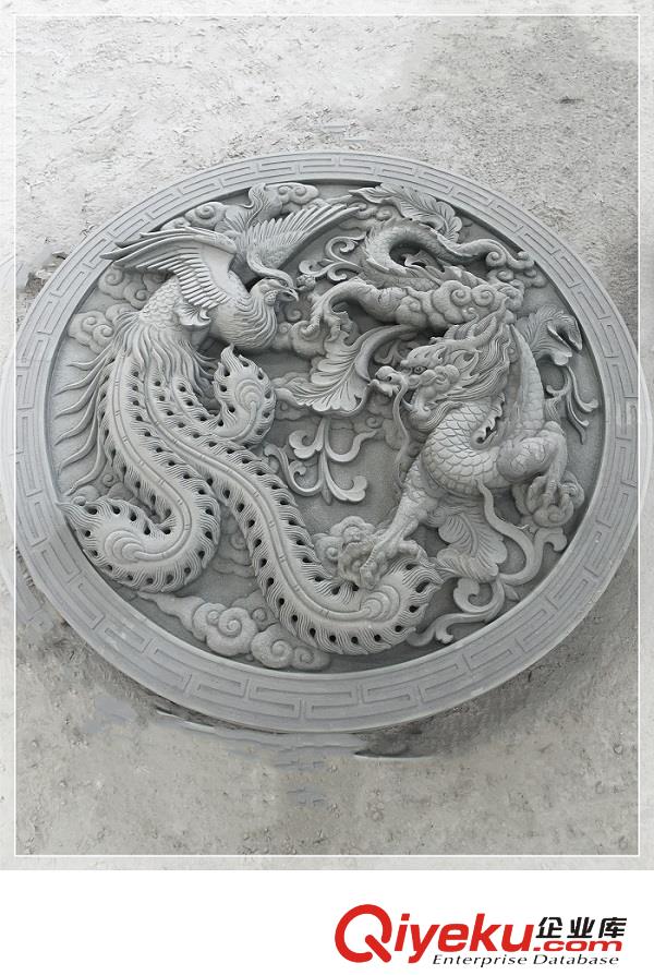 惠安海亨石雕龍鳳透窗 青石鏤空仿古石頭窗 寺廟古建石頭窗原始圖片3