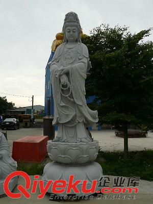 惠安海亨漢白玉石雕觀音菩薩佛像露觀音滴水觀音三面 四面觀音像雕塑原始圖片3