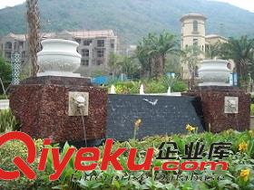惠安海亨石雕獅子頭 掛壁獅子頭噴水 庭院獸頭吐水雕塑 動物噴水石雕原始圖片2