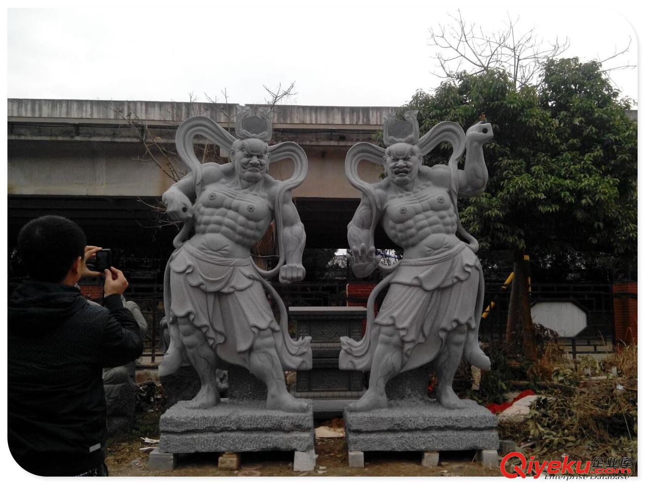 惠安海亨石業哼哈二將石雕佛像 石雕哼哈二將 威武莊嚴石頭門神雕像