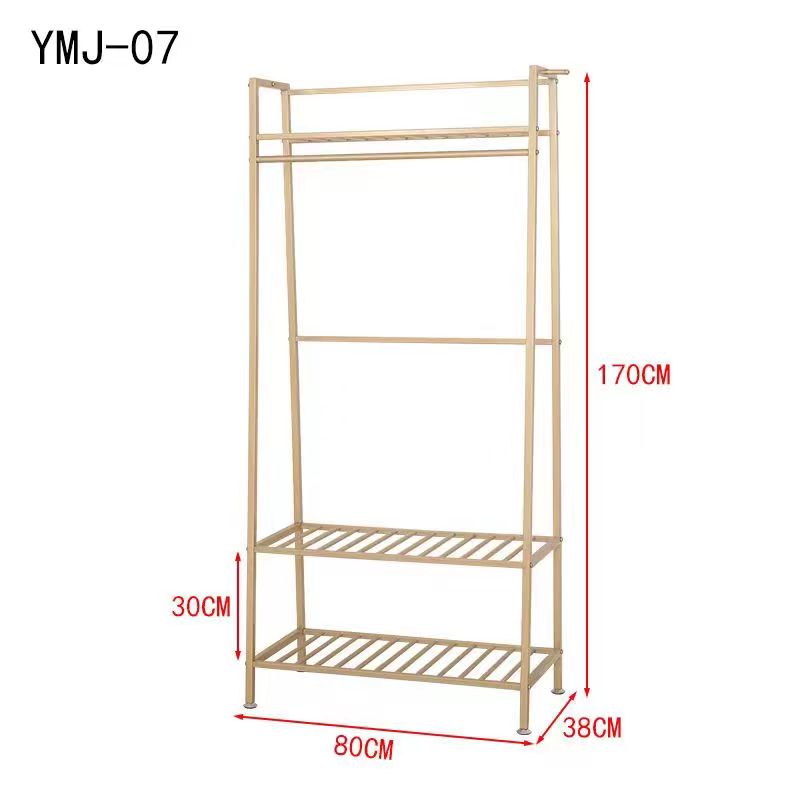 北歐金色衣帽架落地臥室輕奢掛衣架子簡約現(xiàn)代網紅客廳收納置物架