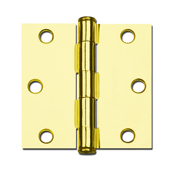 3” Residential Hinge, Polished Brass