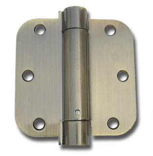 3.5” Spring Hinge, Antique Brass