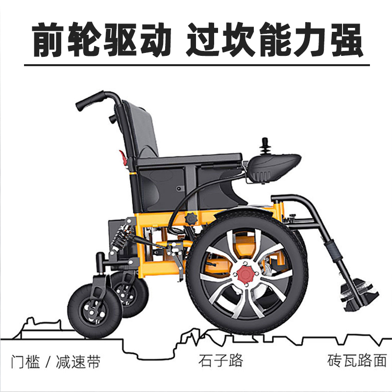 長壽歌加厚鋁合金電動遙控輪椅 折疊電動輪椅輕松折疊 操作簡單